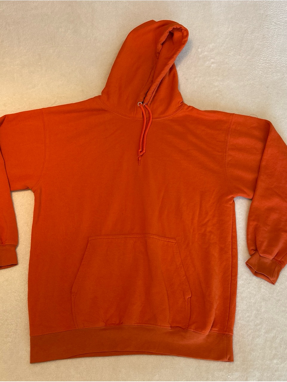Orange Men's Pullover Hoodie Sweatshirt